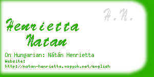 henrietta natan business card